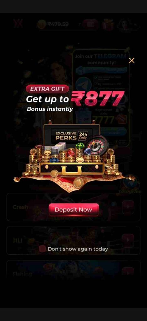 IX7 live gaming app gameplay screen